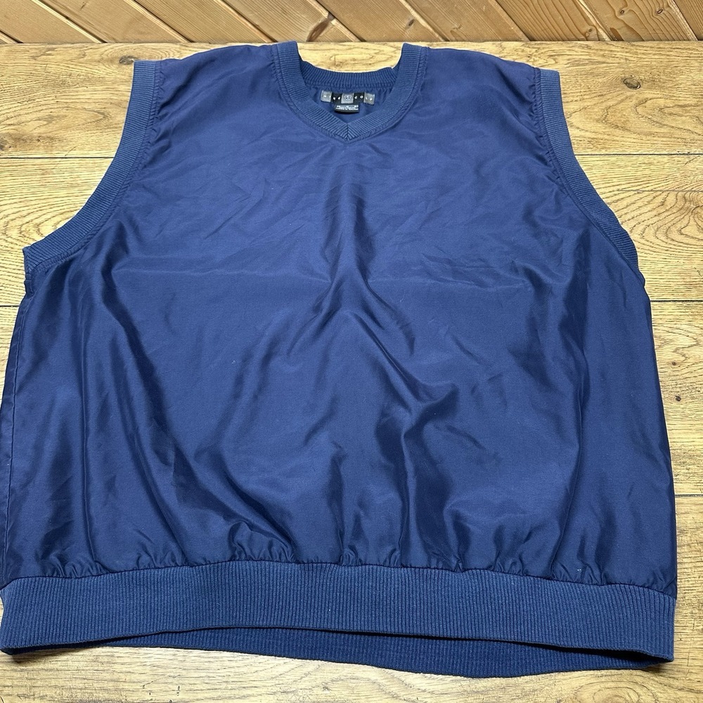 Vtg Nike Golf‎ Windbreaker Vest XL Navy V-Neck Pullover Golfcore EUC | Men's XL